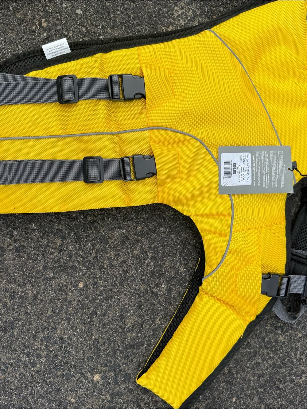 Yellow Dog Outdoor Life Vest with Adjustable Straps